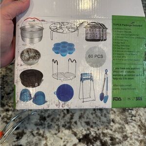 KOSBON Kitchen Steamer & Accessories Set - Blue Accents brand new